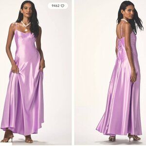 NWT Anthropologie Mare Mare Emmy Satin Corset Maxi Dress